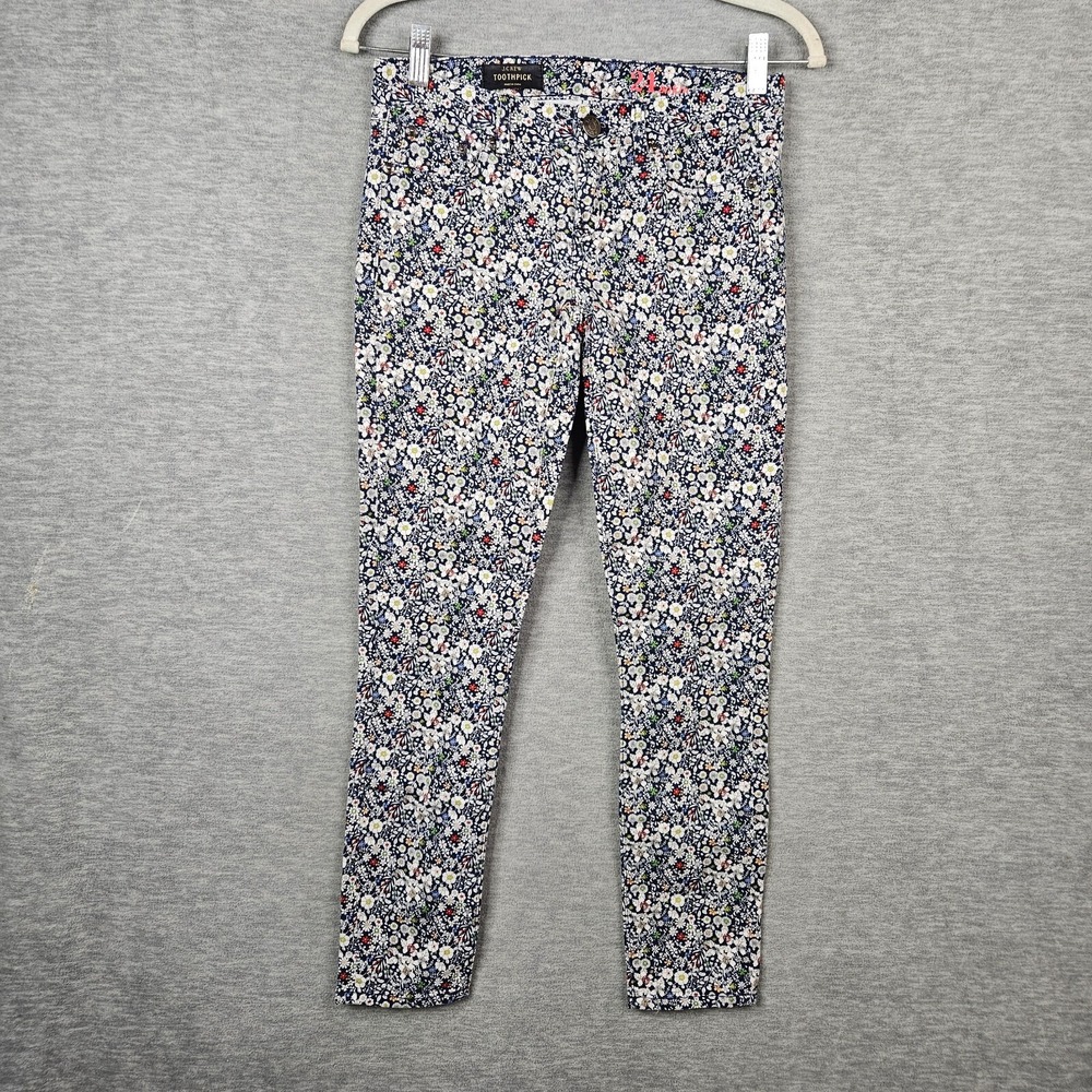 J.Crew Toothpick Liberty Women's Meadow Floral Printed Ankle Pants Size 24